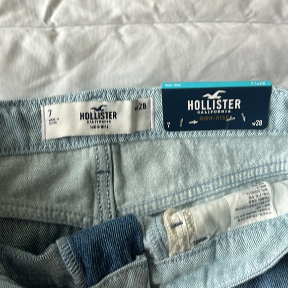 NWT Hollister denim color block high rise mini skirt - Picture 4 of 6